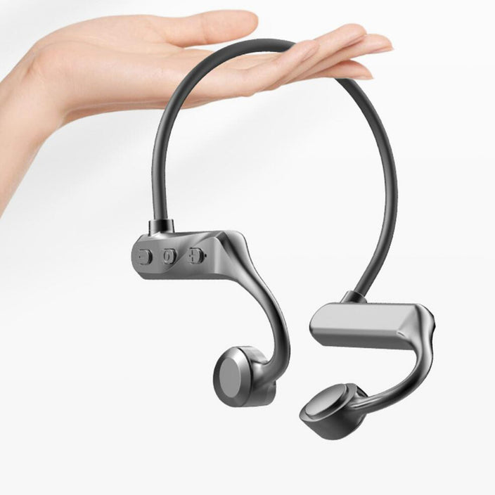 [LIQUIDAÇÃO] - EASYPHONE 5.1® - Fone de Ouvido por Condução Óssea Bluetooth Resistente à Água / (PDD40)